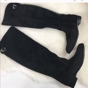 RE-POSH! Black Suede OTK Riding Boots